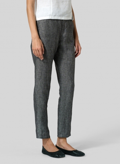 Linen Slim Ankle Pants