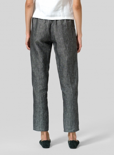 Linen Slim Ankle Pants