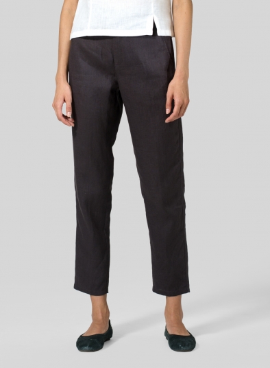 Linen Slim Ankle Pants