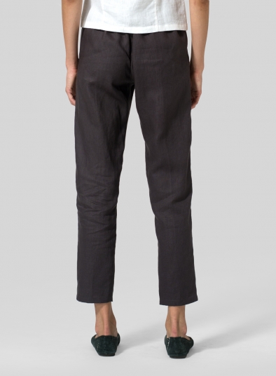 Linen Slim Ankle Pants