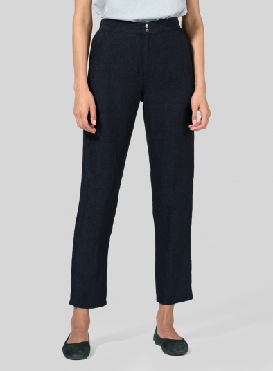 Linen Slim Ankle Pants