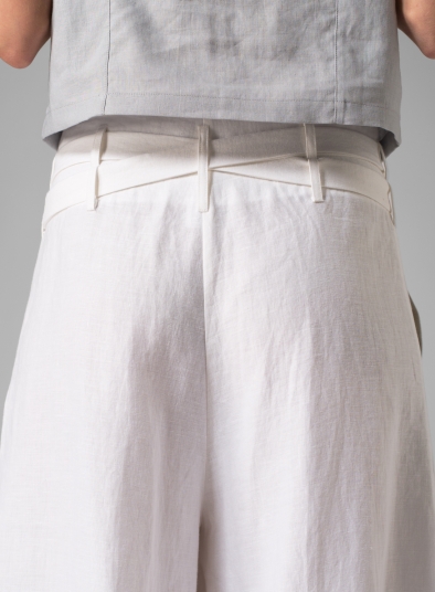 Linen Wide-Leg Pants