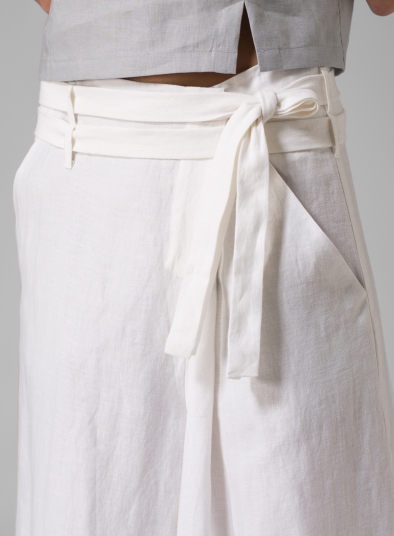 Linen Wide-Leg Pants