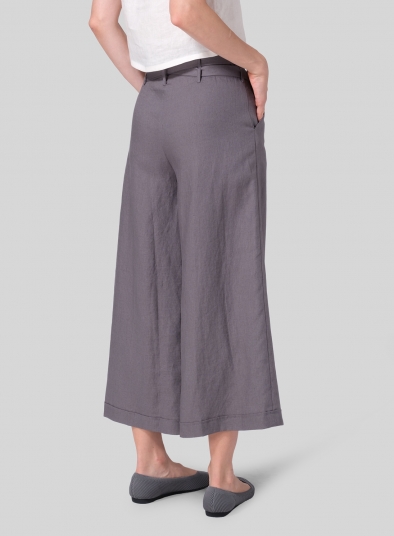 Linen Wide-Leg Pants