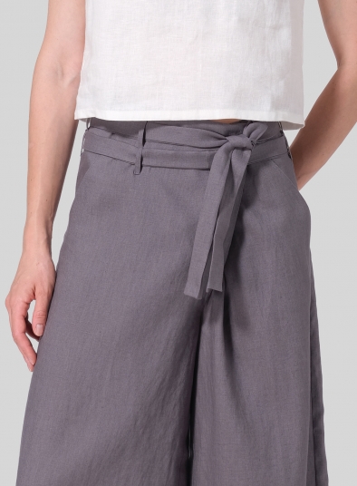 Linen Wide-Leg Pants