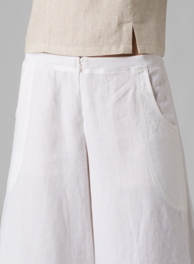 Linen Flared Leg Pants