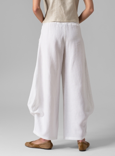 Linen Flared Leg Pants