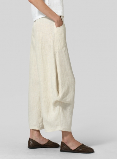 Linen Flared Leg Pants