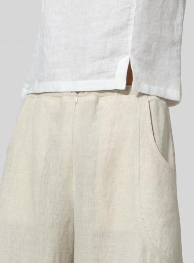 Linen Flared Leg Pants