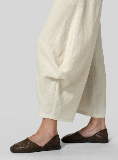 Linen Flared Leg Pants