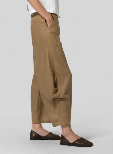 Linen Flared Leg Pants