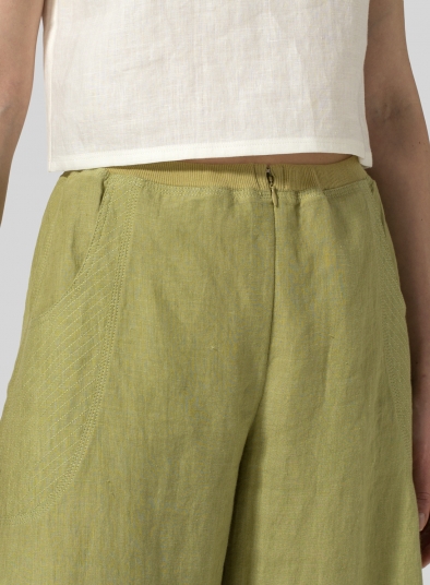 Linen Flared Leg Pants