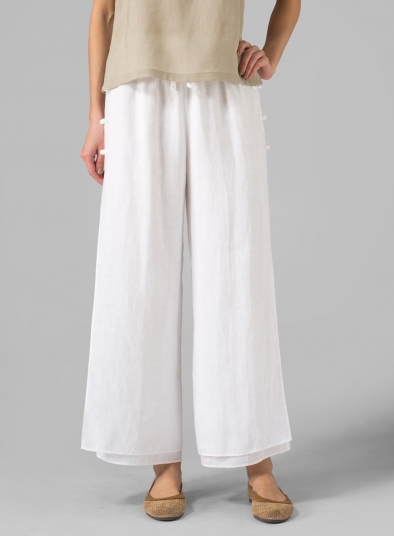 Linen Double Layers Pants