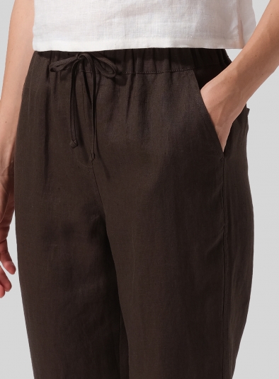 Linen Casual Ankle Length Pants