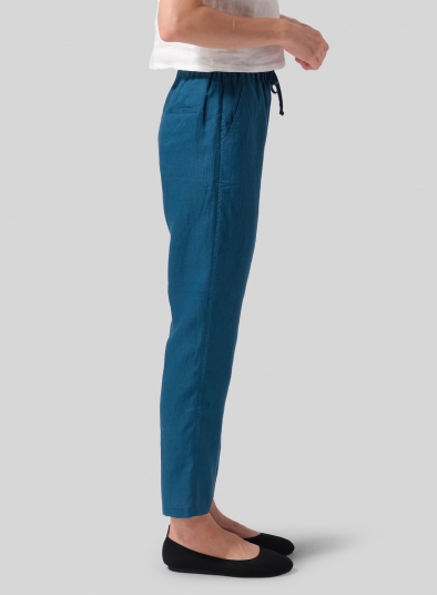 Linen Casual Ankle Length Pants