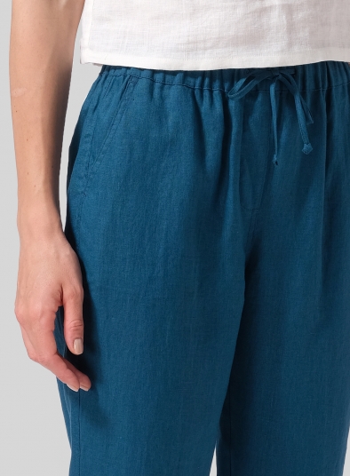 Linen Casual Ankle Length Pants