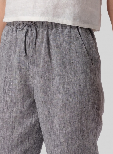 Linen Casual Ankle Length Pants