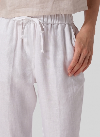 Linen Casual Ankle Length Pants