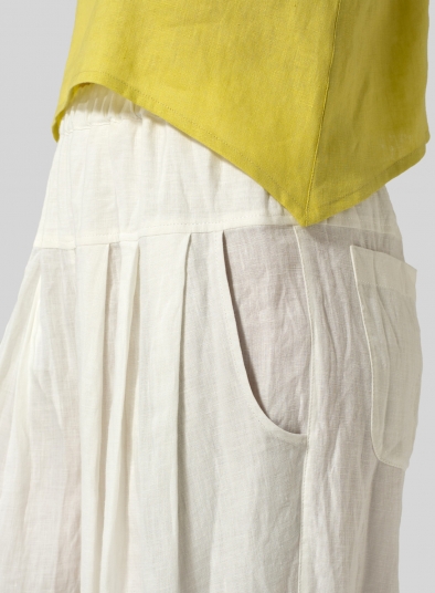 Linen Crumple Effect Harem Pants (Long)
