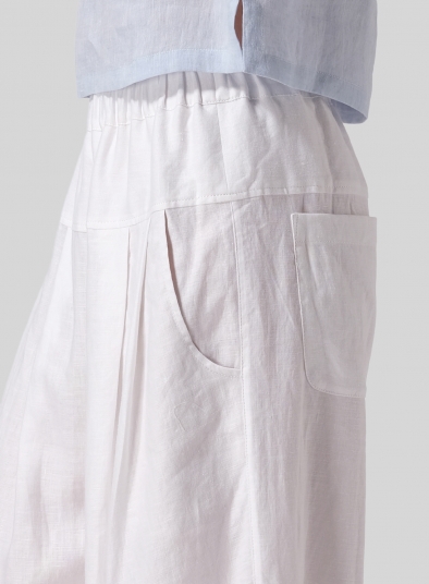 Linen Crumple Effect Harem Pants (Long)