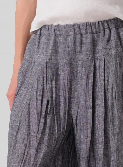 Linen Crumple Effect Harem Pants (Long)