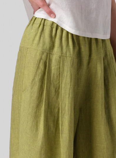 Linen Crumple Effect Harem Pants (Long)