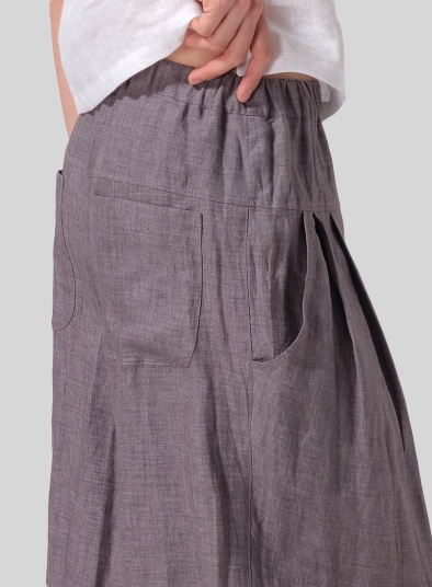 Linen Crumple Effect Harem Pants (Long)