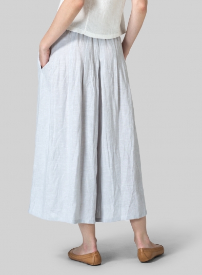 Linen Pleated Culottes