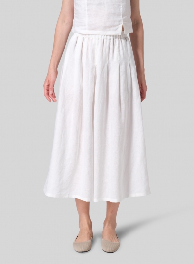 Linen Pleated Culottes