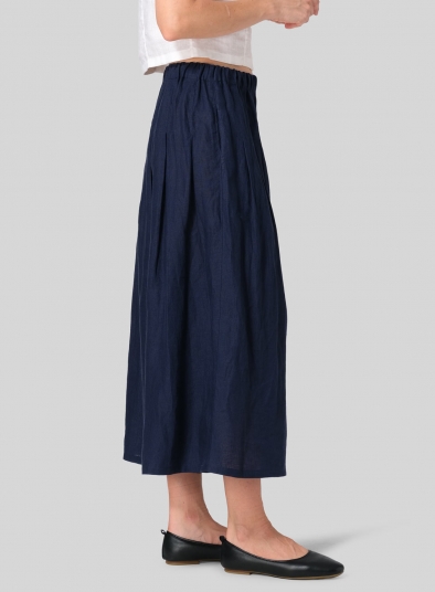 Linen Pleated Culottes