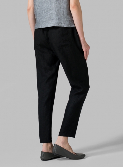 Linen Narrow-Leg Regular Length Pants