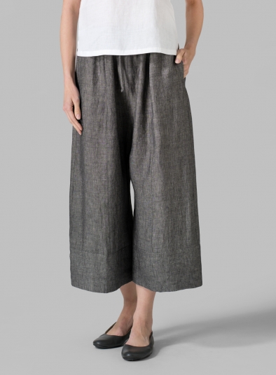 Linen Wide Straight Leg Pants
