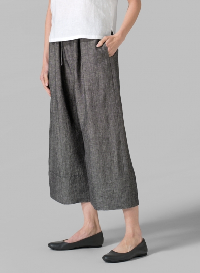 Linen Wide Straight Leg Pants