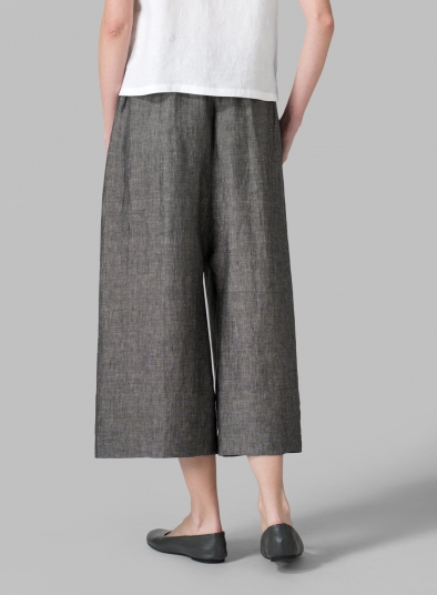 Linen Wide Straight Leg Pants