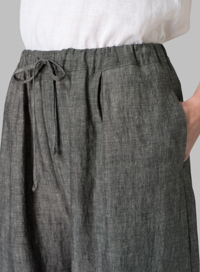 Linen Wide Straight Leg Pants