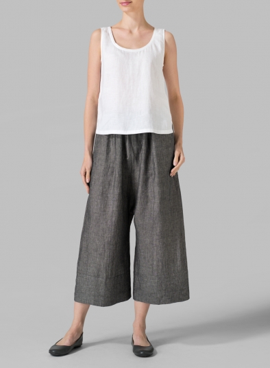 Linen Wide Straight Leg Pants
