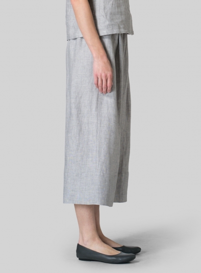 Linen Wide Straight Leg Pants