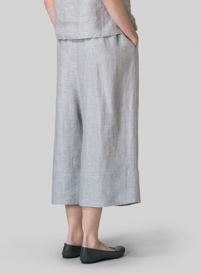 Linen Wide Straight Leg Pants