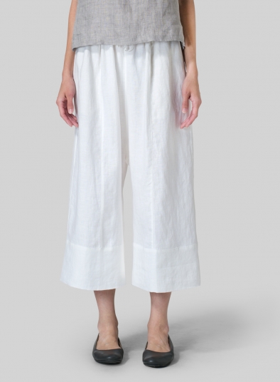 Linen Wide Straight Leg Pants