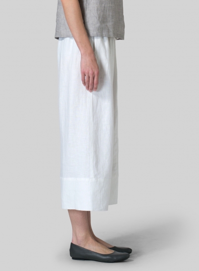 Linen Wide Straight Leg Pants