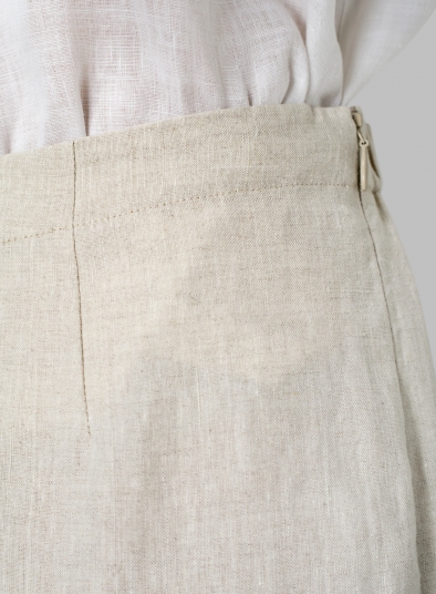 Linen Narrow Ankle Length Cropped Pants