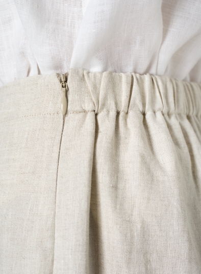 Linen Narrow Ankle Length Cropped Pants