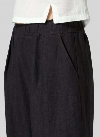 Linen Straight Cropped Pants