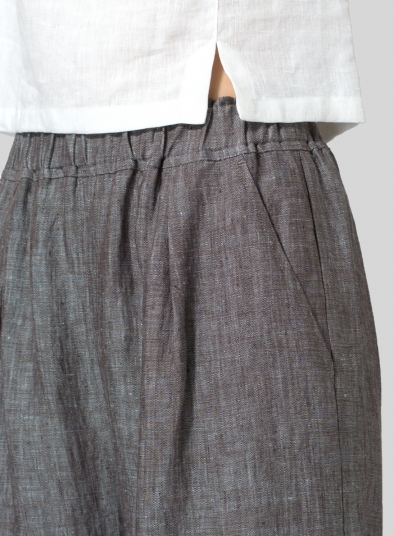 Linen Straight Cropped Pants