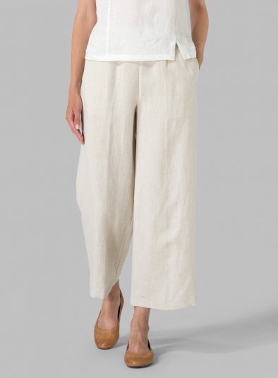 Linen Relaxed Crop Pants