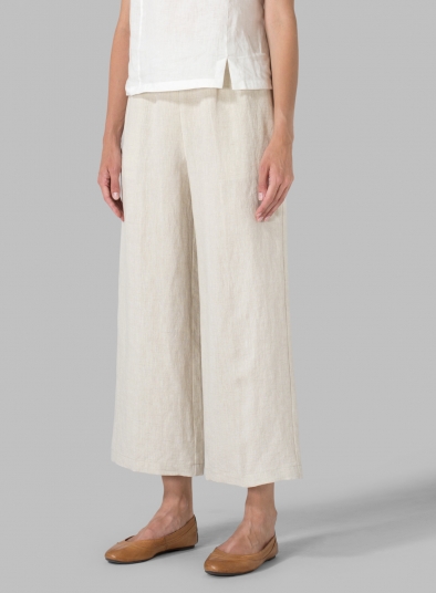 Linen Relaxed Crop Pants