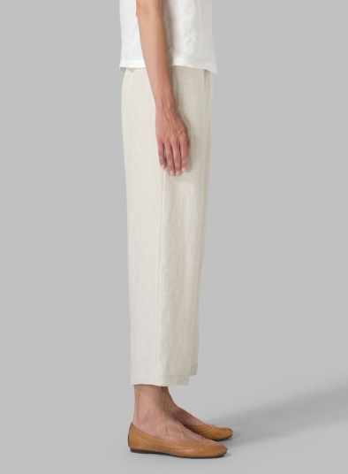Linen Relaxed Crop Pants
