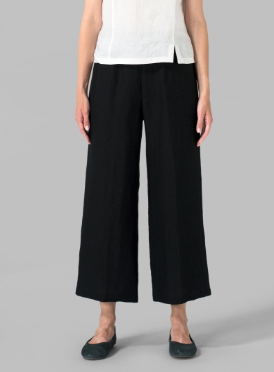 Linen Relaxed Crop Pants