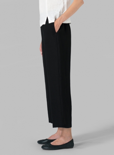 Linen Relaxed Crop Pants