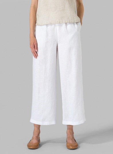 Linen Relaxed Crop Pants